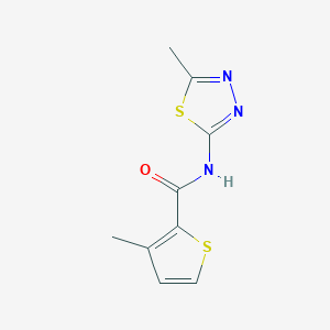 molecular formula C9H9N3OS2 B7537787 3-methyl-N-(5-methyl-1,3,4-thiadiazol-2-yl)thiophene-2-carboxamide 