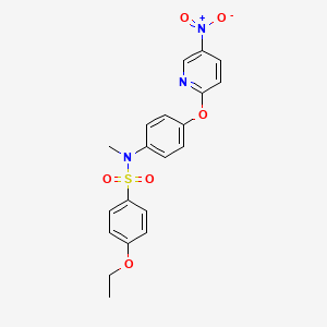 molecular formula C20H19N3O6S B7537795 4-ethoxy-N-methyl-N-[4-(5-nitropyridin-2-yl)oxyphenyl]benzenesulfonamide 