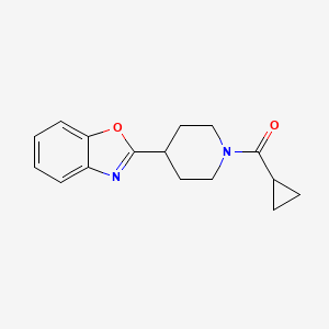 molecular formula C16H18N2O2 B7537797 [4-(1,3-Benzoxazol-2-yl)piperidin-1-yl]-cyclopropylmethanone 