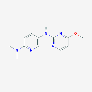 molecular formula C12H15N5O B7537808 5-N-(4-methoxypyrimidin-2-yl)-2-N,2-N-dimethylpyridine-2,5-diamine 