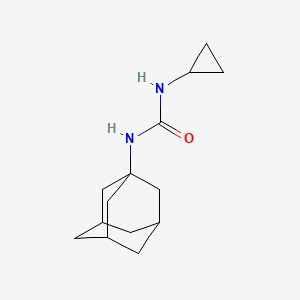 molecular formula C14H22N2O B7537853 1-Cyclopropyl-3-tricyclo[3.3.1.1~3,7~]dec-1-ylurea 