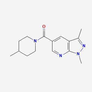 molecular formula C15H20N4O B7537892 (1,3-Dimethylpyrazolo[3,4-b]pyridin-5-yl)-(4-methylpiperidin-1-yl)methanone 