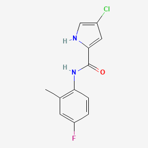 molecular formula C12H10ClFN2O B7537939 4-chloro-N-(4-fluoro-2-methylphenyl)-1H-pyrrole-2-carboxamide 