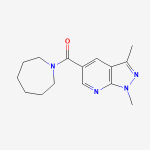 molecular formula C15H20N4O B7537955 Azepan-1-yl-(1,3-dimethylpyrazolo[3,4-b]pyridin-5-yl)methanone 