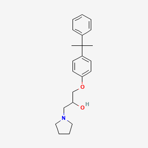 molecular formula C22H29NO2 B7537977 1-[4-(2-Phenylpropan-2-yl)phenoxy]-3-pyrrolidin-1-ylpropan-2-ol 