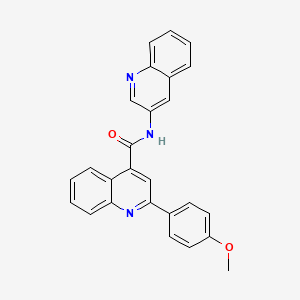 molecular formula C26H19N3O2 B7537981 2-(4-Methoxyphenyl)-N-(quinolin-3-yl)quinoline-4-carboxamide 