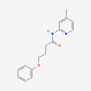molecular formula C16H18N2O2 B7538000 N-(4-甲基吡啶-2-基)-4-苯氧基丁酰胺 