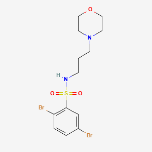 molecular formula C13H18Br2N2O3S B7538011 2,5-dibromo-N-(3-morpholin-4-ylpropyl)benzenesulfonamide 