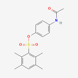 molecular formula C18H21NO4S B7538014 4-(Acetylamino)phenyl 2,3,5,6-tetramethylbenzenesulfonate 