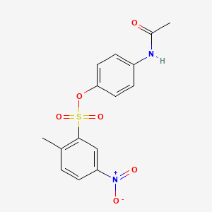 molecular formula C15H14N2O6S B7538021 (4-Acetamidophenyl) 2-methyl-5-nitrobenzenesulfonate 