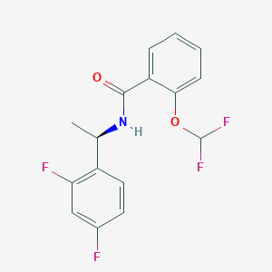 molecular formula C16H13F4NO2 B7538037 2-(difluoromethoxy)-N-[(1R)-1-(2,4-difluorophenyl)ethyl]benzamide 