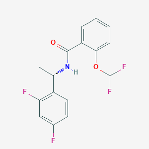 molecular formula C16H13F4NO2 B7538042 2-(difluoromethoxy)-N-[(1S)-1-(2,4-difluorophenyl)ethyl]benzamide 