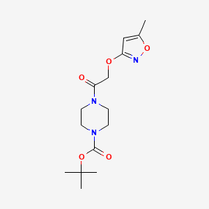 molecular formula C15H23N3O5 B7538058 Tert-butyl 4-[2-[(5-methyl-1,2-oxazol-3-yl)oxy]acetyl]piperazine-1-carboxylate 
