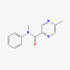 molecular formula C13H13N3O B7538059 N,5-dimethyl-N-phenylpyrazine-2-carboxamide 