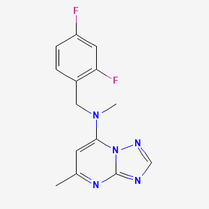 molecular formula C14H13F2N5 B7538067 N-[(2,4-difluorophenyl)methyl]-N,5-dimethyl-[1,2,4]triazolo[1,5-a]pyrimidin-7-amine 
