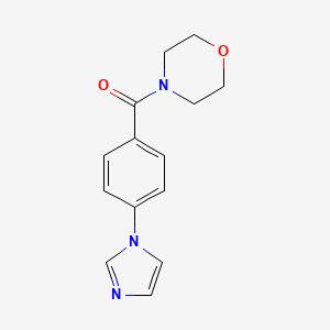 molecular formula C14H15N3O2 B7538088 (4-Imidazol-1-ylphenyl)-morpholin-4-ylmethanone 