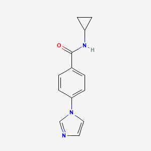molecular formula C13H13N3O B7538106 N-cyclopropyl-4-imidazol-1-ylbenzamide 