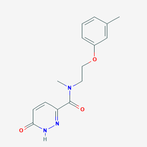 N-methyl-N-[2-(3-methylphenoxy)ethyl]-6-oxo-1H-pyridazine-3-carboxamide