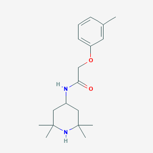 molecular formula C18H28N2O2 B7538142 N-(2,2,6,6-Tetramethyl-piperidin-4-yl)-2-m-tolyloxy-acetamide 