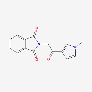 molecular formula C15H12N2O3 B7538148 2-[2-(1-Methylpyrrol-3-yl)-2-oxoethyl]isoindole-1,3-dione 