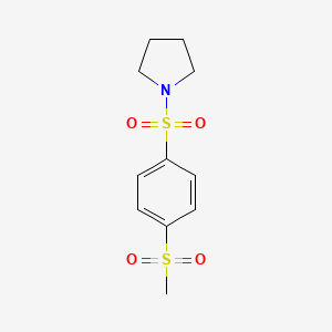 molecular formula C11H15NO4S2 B7538150 1-(4-Methylsulfonylphenyl)sulfonylpyrrolidine 