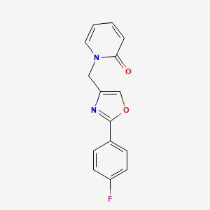 molecular formula C15H11FN2O2 B7538157 1-[[2-(4-Fluorophenyl)-1,3-oxazol-4-yl]methyl]pyridin-2-one 