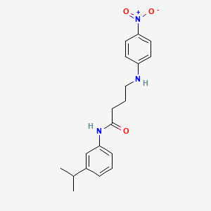 molecular formula C19H23N3O3 B7538176 4-(4-nitroanilino)-N-(3-propan-2-ylphenyl)butanamide 