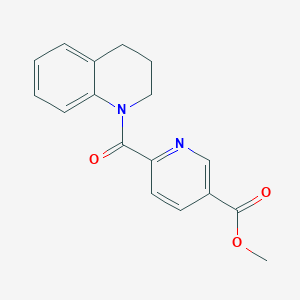 molecular formula C17H16N2O3 B7538180 methyl 6-(3,4-dihydro-2H-quinoline-1-carbonyl)pyridine-3-carboxylate 