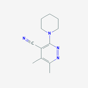 molecular formula C12H16N4 B7538184 5,6-Dimethyl-3-piperidin-1-ylpyridazine-4-carbonitrile 