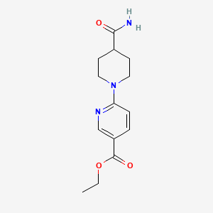 molecular formula C14H19N3O3 B7538185 4-Carbamoyl-3,4,5,6-tetrahydro-2H-[1,2']bipyridinyl-5'-carboxylic Acid Ethyl Ester 