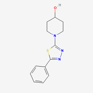molecular formula C13H15N3OS B7538203 1-(5-Phenyl-1,3,4-thiadiazol-2-yl)piperidin-4-ol 