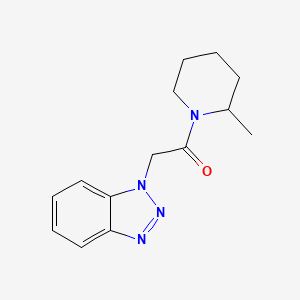 molecular formula C14H18N4O B7538257 2-(Benzotriazol-1-yl)-1-(2-methylpiperidin-1-yl)ethanone 