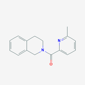 molecular formula C16H16N2O B7538274 3,4-dihydro-1H-isoquinolin-2-yl-(6-methylpyridin-2-yl)methanone 
