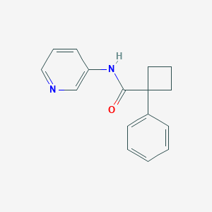 molecular formula C16H16N2O B7538313 1-phenyl-N-pyridin-3-ylcyclobutane-1-carboxamide 