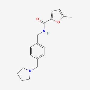 molecular formula C18H22N2O2 B7538346 5-methyl-N-[[4-(pyrrolidin-1-ylmethyl)phenyl]methyl]furan-2-carboxamide 
