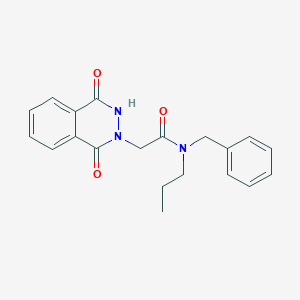 molecular formula C20H21N3O3 B7538379 N-benzyl-2-(1,4-dioxo-3H-phthalazin-2-yl)-N-propylacetamide 