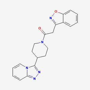 molecular formula C20H19N5O2 B7538400 2-(1,2-Benzoxazol-3-yl)-1-[4-([1,2,4]triazolo[4,3-a]pyridin-3-yl)piperidin-1-yl]ethanone 
