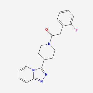 molecular formula C19H19FN4O B7538402 2-(2-Fluorophenyl)-1-[4-([1,2,4]triazolo[4,3-a]pyridin-3-yl)piperidin-1-yl]ethanone 
