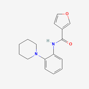 molecular formula C16H18N2O2 B7538410 N-(2-piperidin-1-ylphenyl)furan-3-carboxamide 