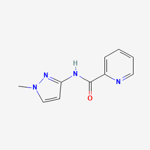 molecular formula C10H10N4O B7538423 N-(1-methylpyrazol-3-yl)pyridine-2-carboxamide 