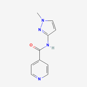 molecular formula C10H10N4O B7538431 N-(1-methylpyrazol-3-yl)pyridine-4-carboxamide 