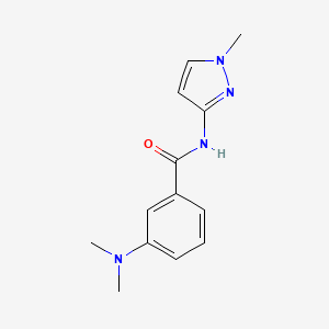 molecular formula C13H16N4O B7538432 3-(dimethylamino)-N-(1-methylpyrazol-3-yl)benzamide 