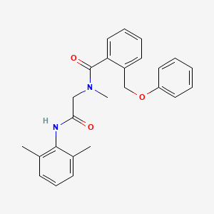 molecular formula C25H26N2O3 B7538435 N-[2-(2,6-dimethylanilino)-2-oxoethyl]-N-methyl-2-(phenoxymethyl)benzamide 