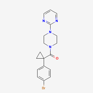 [1-(4-Bromophenyl)cyclopropyl]-(4-pyrimidin-2-ylpiperazin-1-yl)methanone