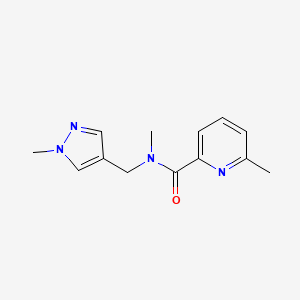 N,6-dimethyl-N-[(1-methylpyrazol-4-yl)methyl]pyridine-2-carboxamide