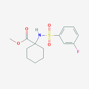 Methyl 1-[(3-fluorophenyl)sulfonylamino]cyclohexane-1-carboxylate
