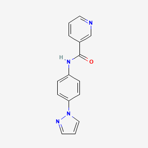 N-(4-pyrazol-1-ylphenyl)pyridine-3-carboxamide