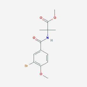 molecular formula C13H16BrNO4 B7538528 Methyl 2-[(3-bromo-4-methoxybenzoyl)amino]-2-methylpropanoate 