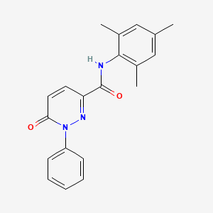 molecular formula C20H19N3O2 B7538535 6-oxo-1-phenyl-N-(2,4,6-trimethylphenyl)pyridazine-3-carboxamide 