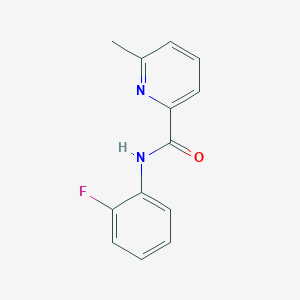 molecular formula C13H11FN2O B7538605 N-(2-fluorophenyl)-6-methylpyridine-2-carboxamide 